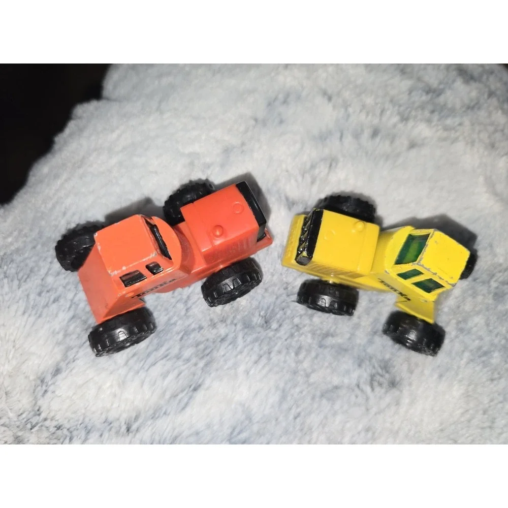 Vintage 1992 Orange & Yellow Tonka Farm Tractor Truck‎ Construction Vehicle Lot